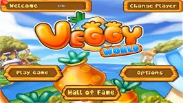 Title screen of Veggy World on the Nintendo Wii.