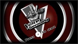 Title screen of Voice of Germany, The on the Nintendo Wii.