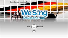 Title screen of We Sing Deutsche Hits on the Nintendo Wii.