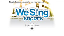Title screen of We Sing Encore on the Nintendo Wii.