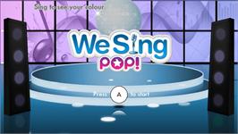 Title screen of We Sing Pop ! on the Nintendo Wii.