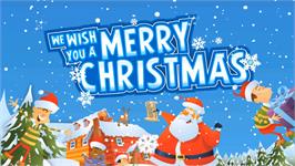 Title screen of We Wish You A Merry Christmas on the Nintendo Wii.