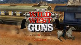 Title screen of Wild West Guns on the Nintendo Wii.