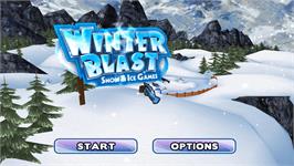 Title screen of Winter Blast - 9 Snow And Ice Games on the Nintendo Wii.