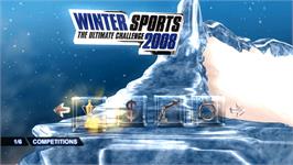Title screen of Winter Sports 2008 - The Ultimate Challenge on the Nintendo Wii.