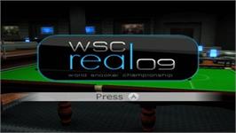 Title screen of Wsc Real 09 - World Snooker Championship on the Nintendo Wii.