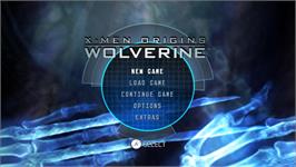 Title screen of X-men Origins - Wolverine on the Nintendo Wii.