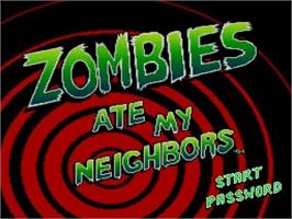 Title screen of Zombies!!! on the Nintendo Wii.