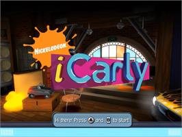 Title screen of iCarly on the Nintendo Wii.