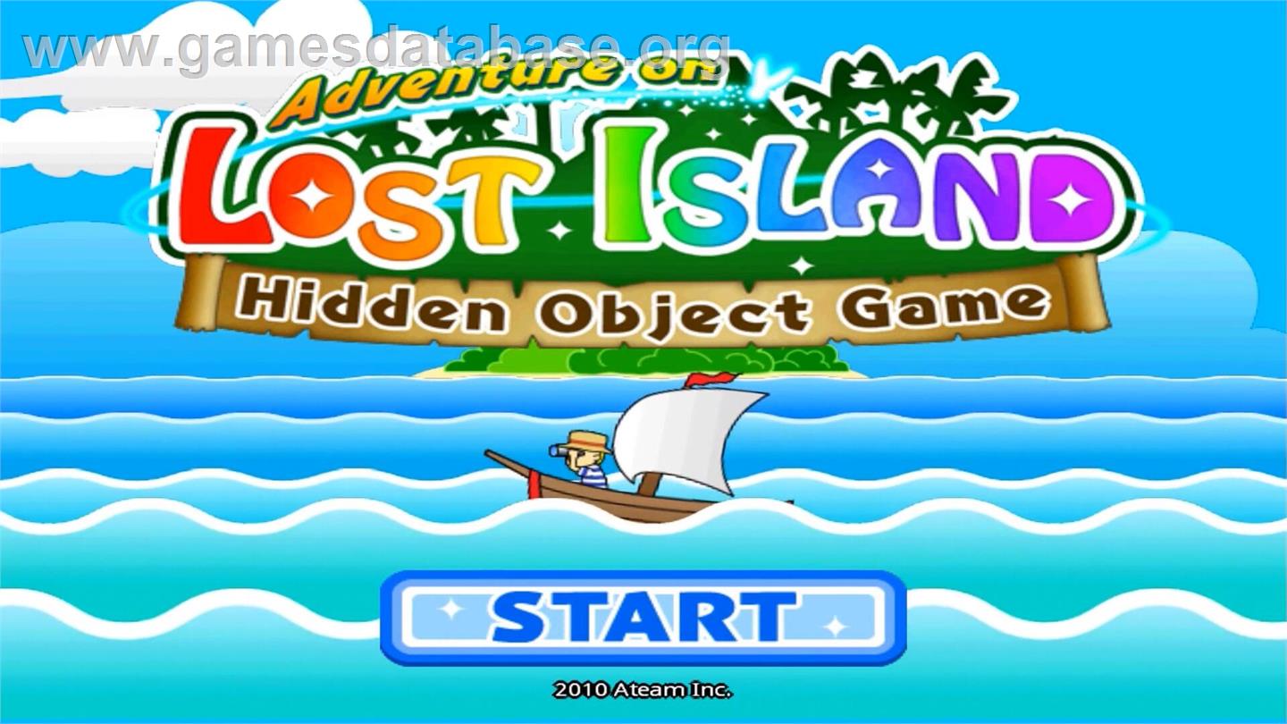 Adventure on LOST ISLAND - Hidden Object Game - Nintendo Wii - Artwork - Title Screen
