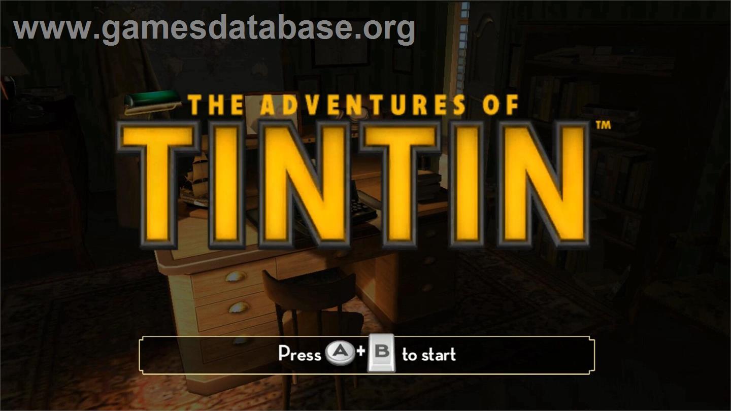 Adventures Of Tintin - The Game, The - Nintendo Wii - Artwork - Title Screen