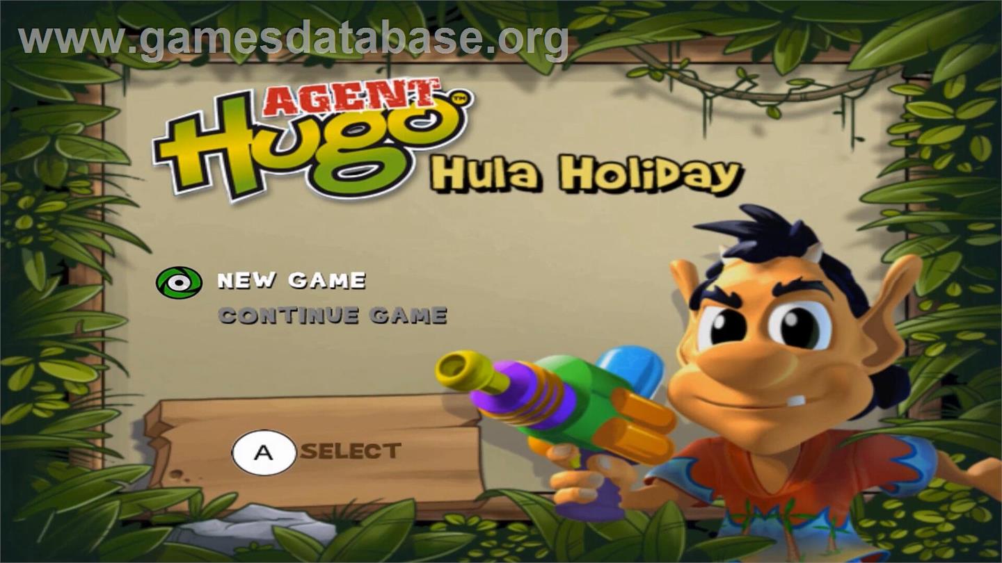 Agent Hugo - Hula Holiday - Nintendo Wii - Artwork - Title Screen