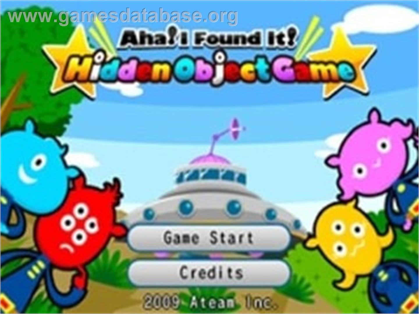 Aha! I Found It! : Hidden Object Game - Nintendo Wii - Artwork - Title Screen