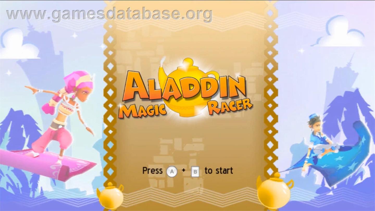 Aladin Magic Racer - Nintendo Wii - Artwork - Title Screen
