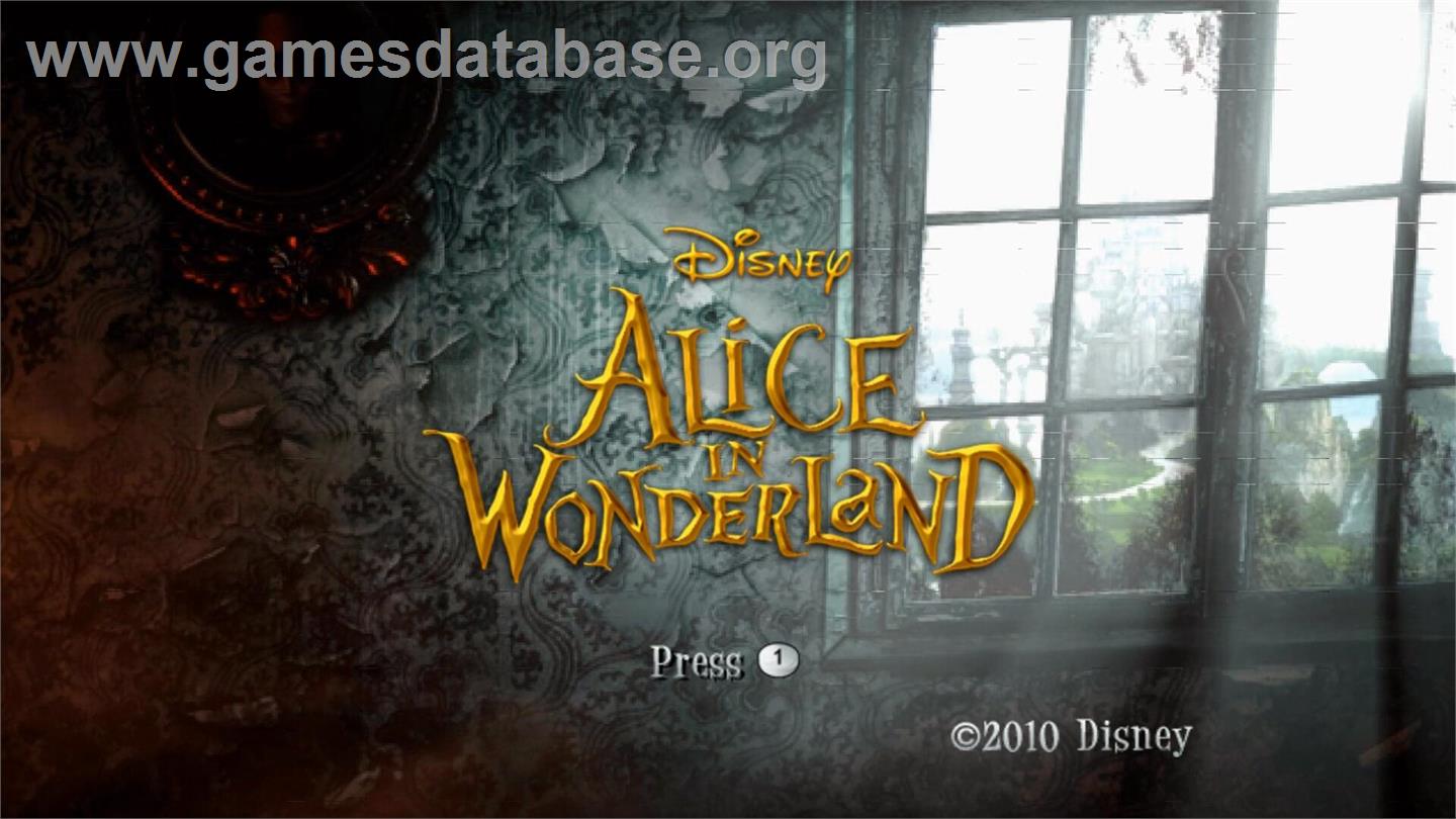 Alice in Wonderland - Nintendo Wii - Artwork - Title Screen