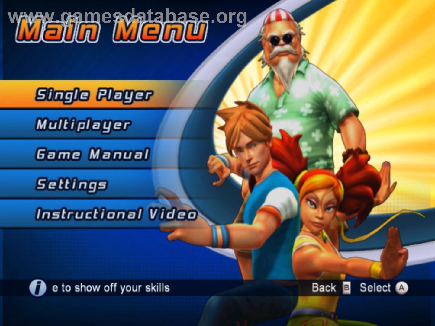 All Star Karate - Nintendo Wii - Artwork - Title Screen