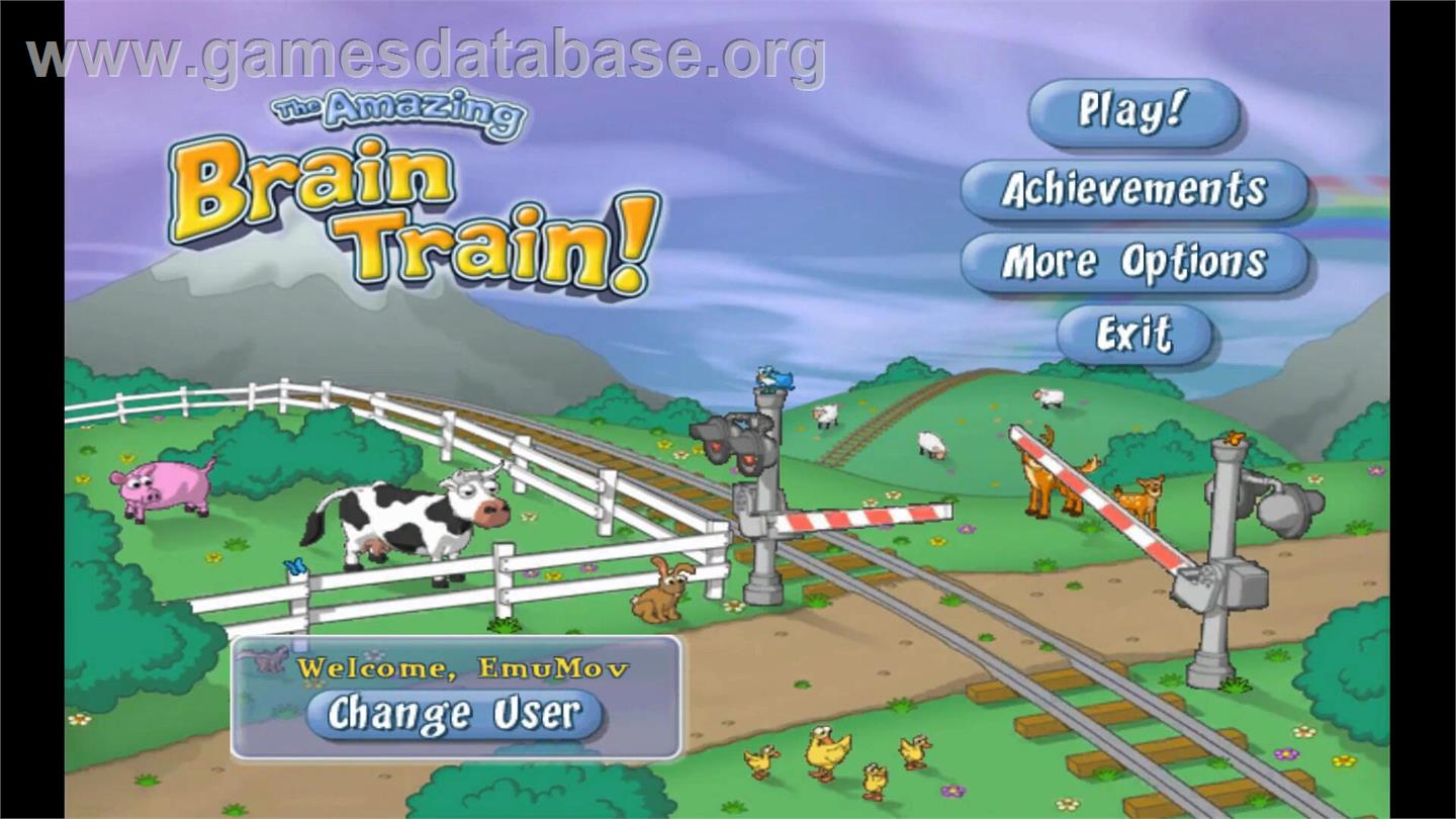 Amazing Brain Train!, The - Nintendo Wii - Artwork - Title Screen