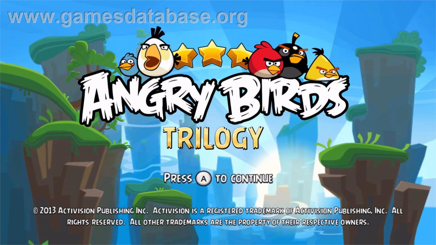 Angry Birds Trilogy - Nintendo Wii - Artwork - Title Screen