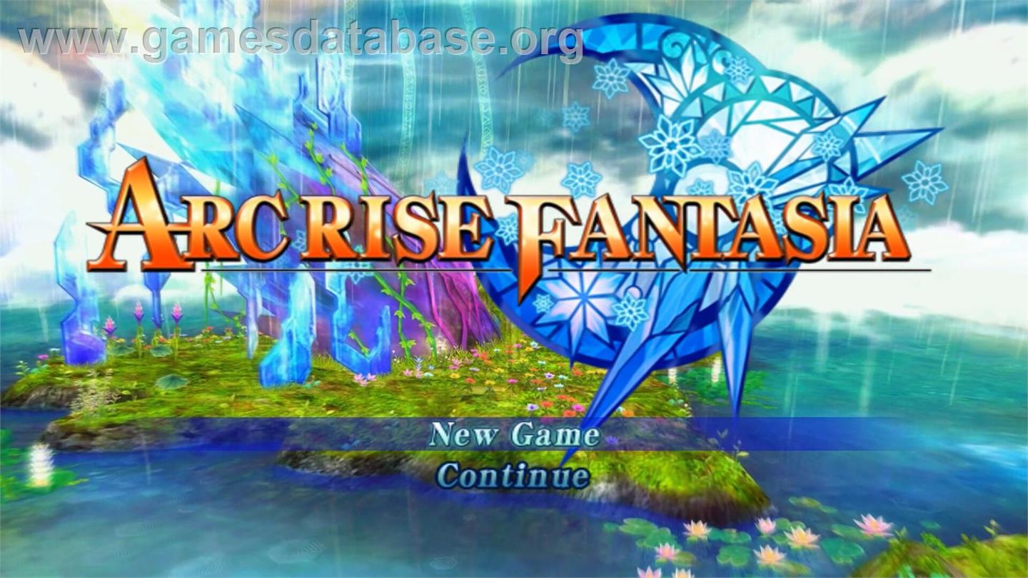 Arc Rise Fantasia - Nintendo Wii - Artwork - Title Screen