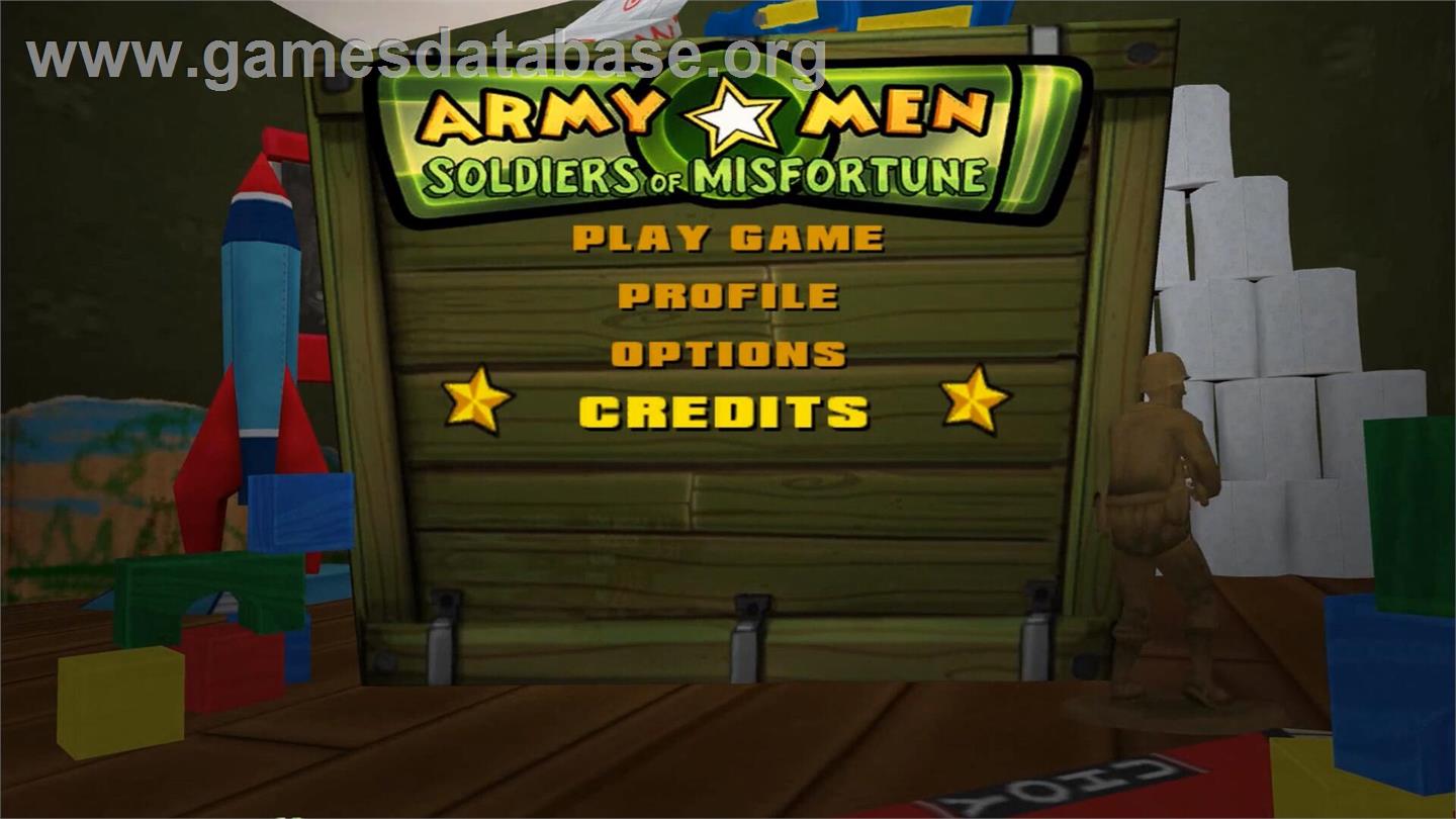 Army Men - Soldiers Of Misfortune - Nintendo Wii - Artwork - Title Screen