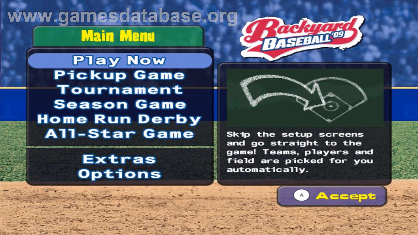 Backyard Baseball '09 - Nintendo Wii - Artwork - Title Screen