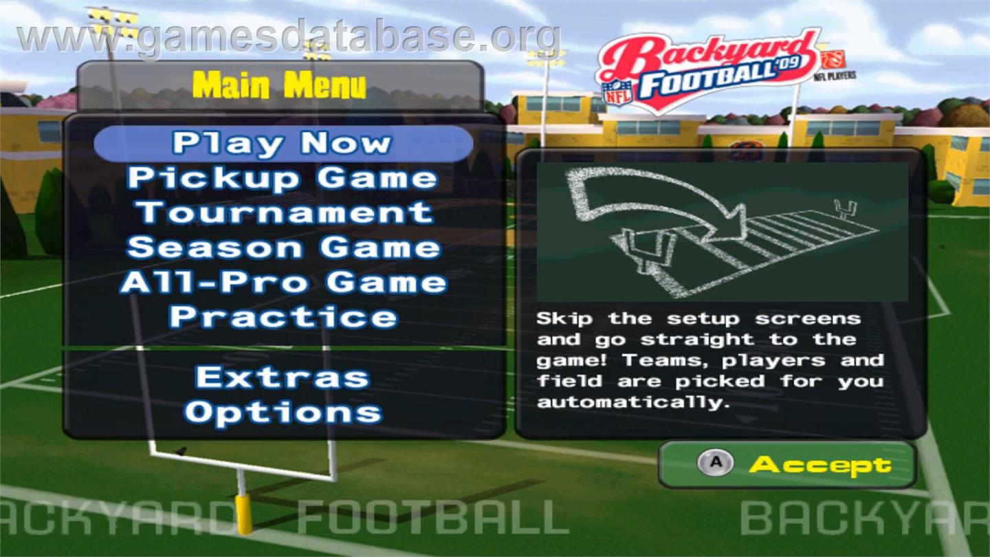 Backyard Football '09 - Nintendo Wii - Artwork - Title Screen