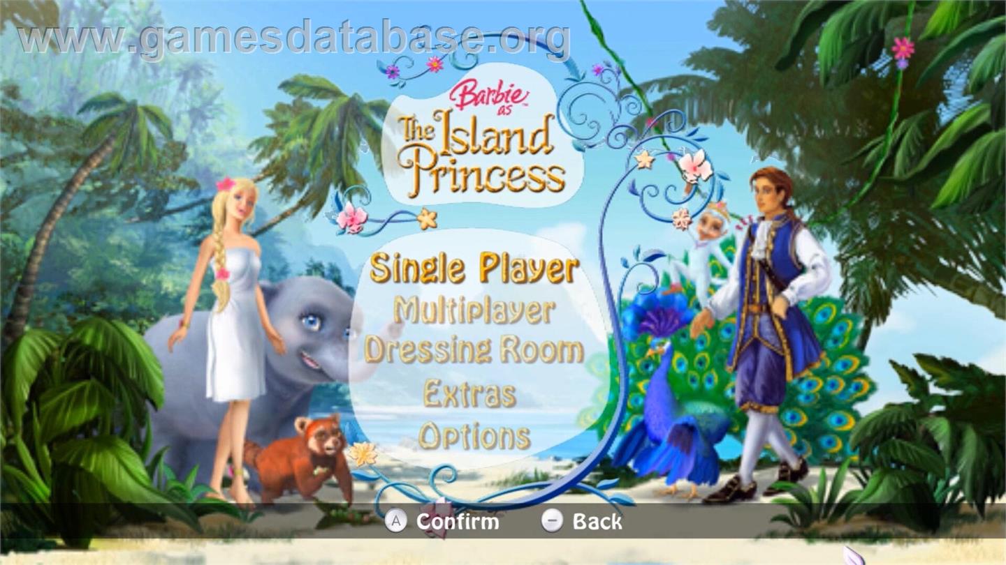 Barbie Princesse De L'ile Merveilleuse - Nintendo Wii - Artwork - Title Screen