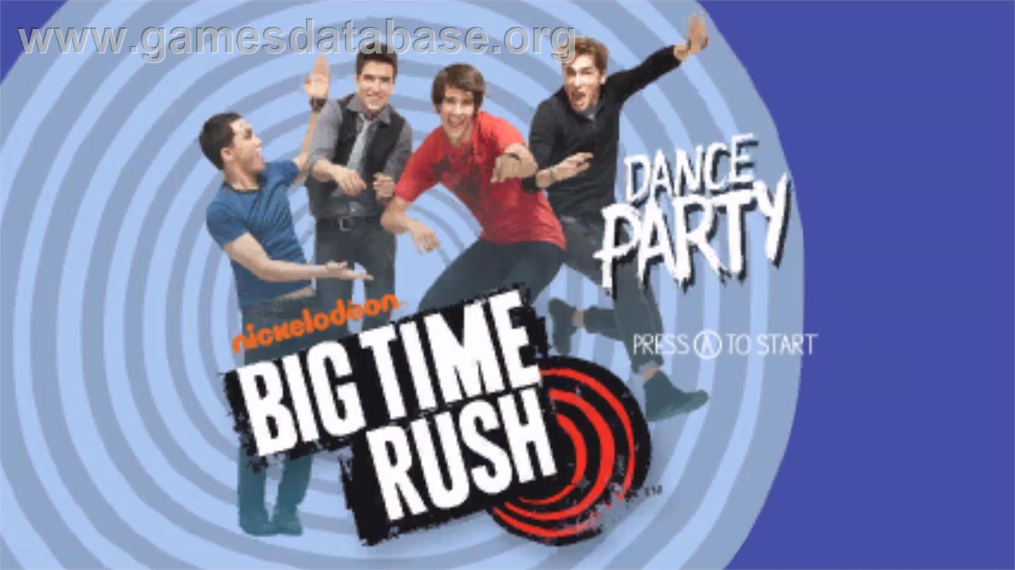Big Time Rush - Dance Party - Nintendo Wii - Artwork - Title Screen