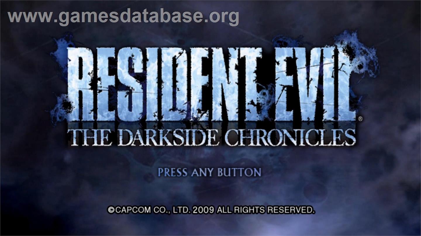 Biohazard - The Darkside Chronicles - Nintendo Wii - Artwork - Title Screen
