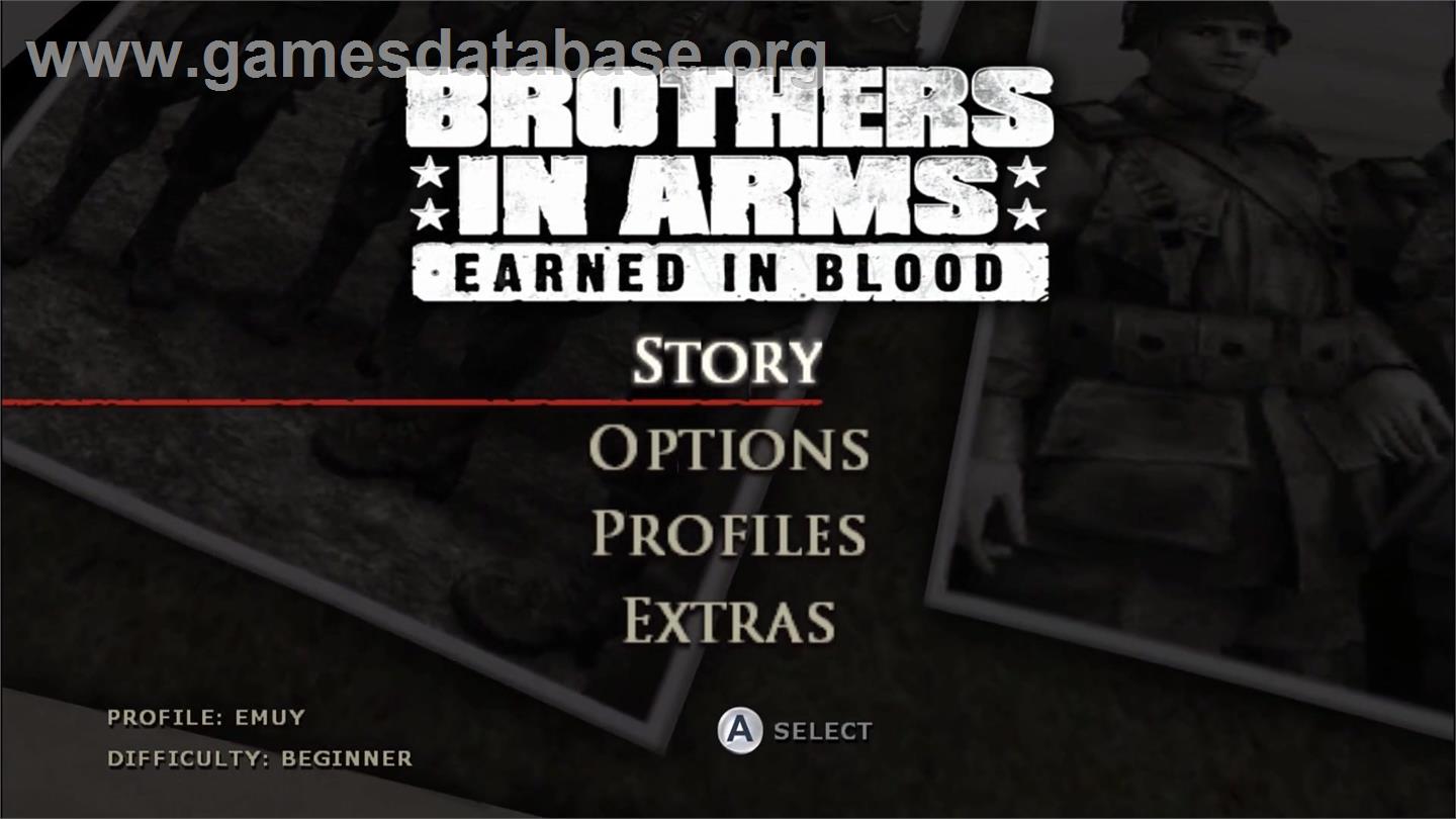 Brothers In Arms - Earned In Blood - Nintendo Wii - Artwork - Title Screen