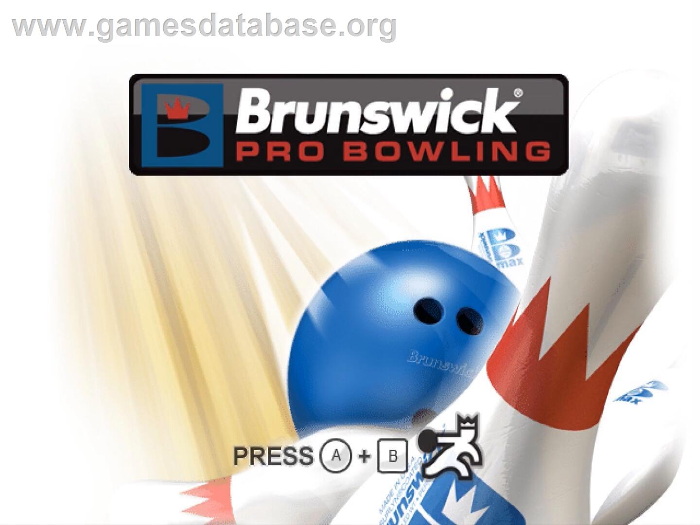 Brunswick Pro Bowling - Nintendo Wii - Artwork - Title Screen