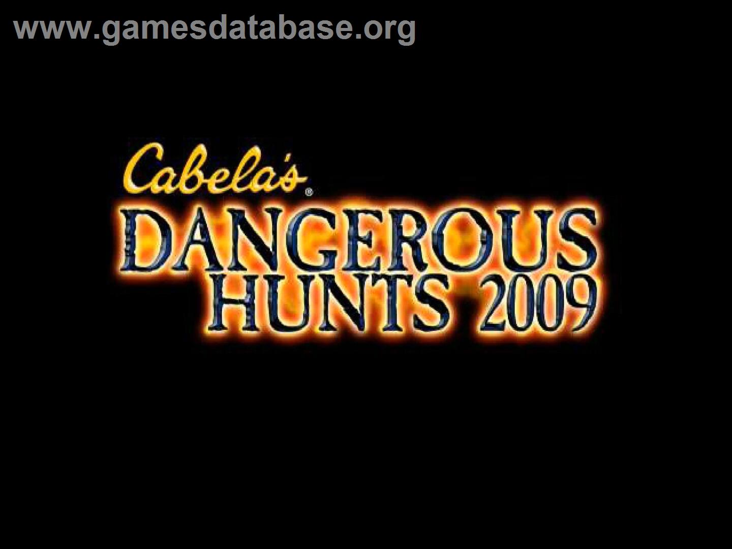 Cabela's Dangerous Hunts 2009 - Nintendo Wii - Artwork - Title Screen
