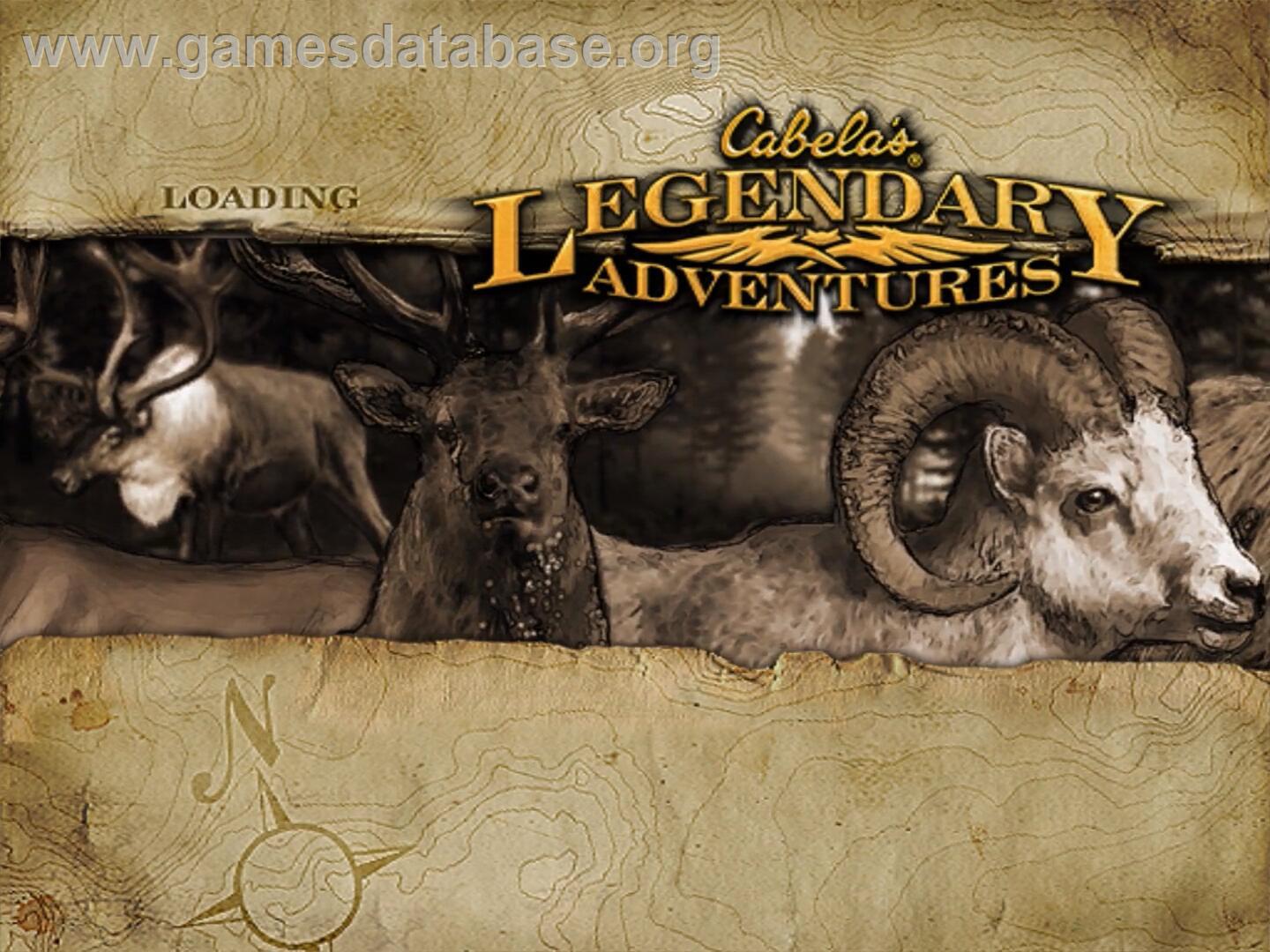 Cabela's Legendary Adventures - Nintendo Wii - Artwork - Title Screen