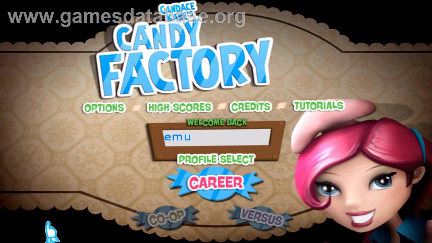 Candace Kane's Candy Factory - Nintendo Wii - Artwork - Title Screen