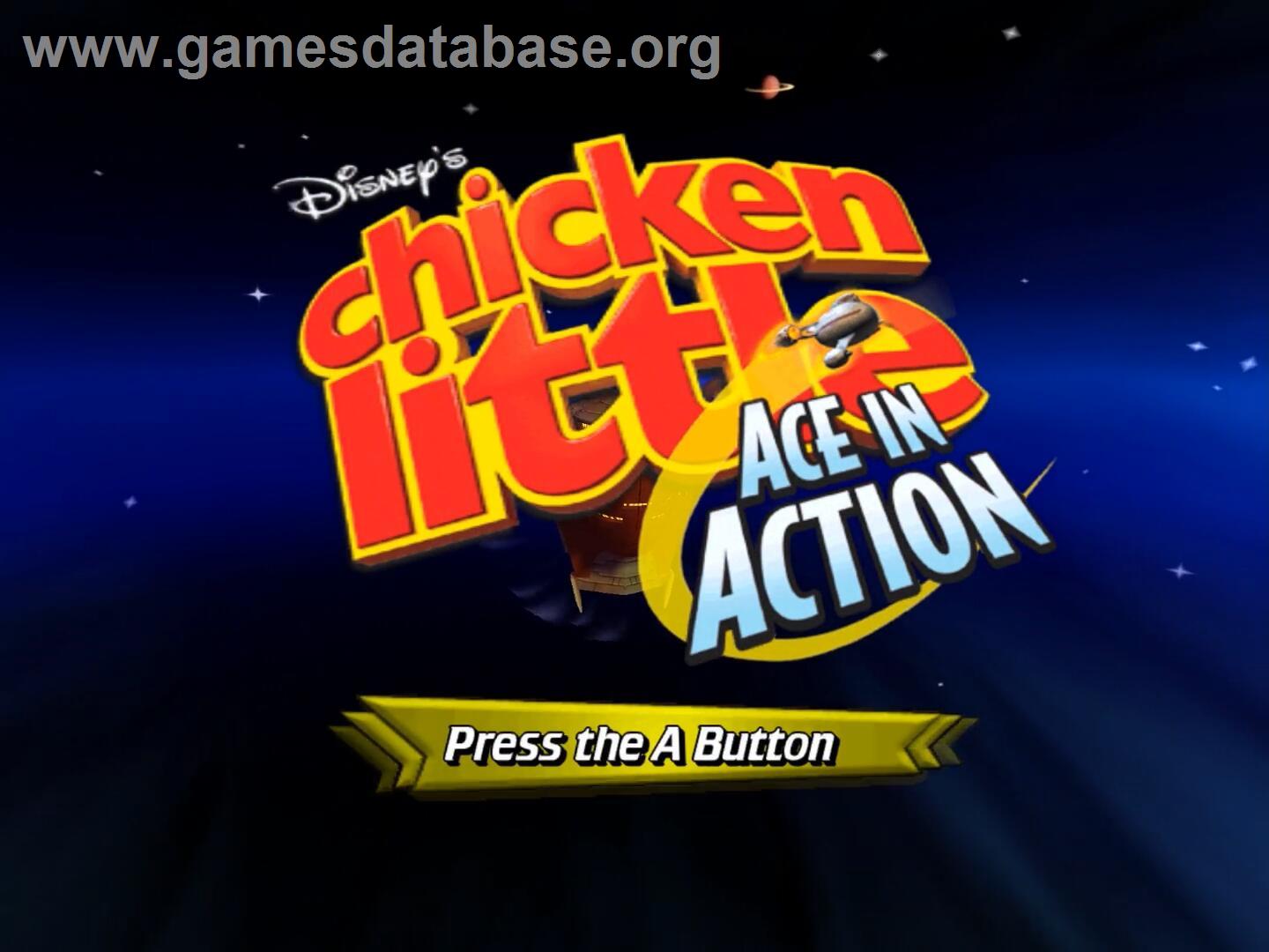 Chicken Little - Ace In Action - Nintendo Wii - Artwork - Title Screen