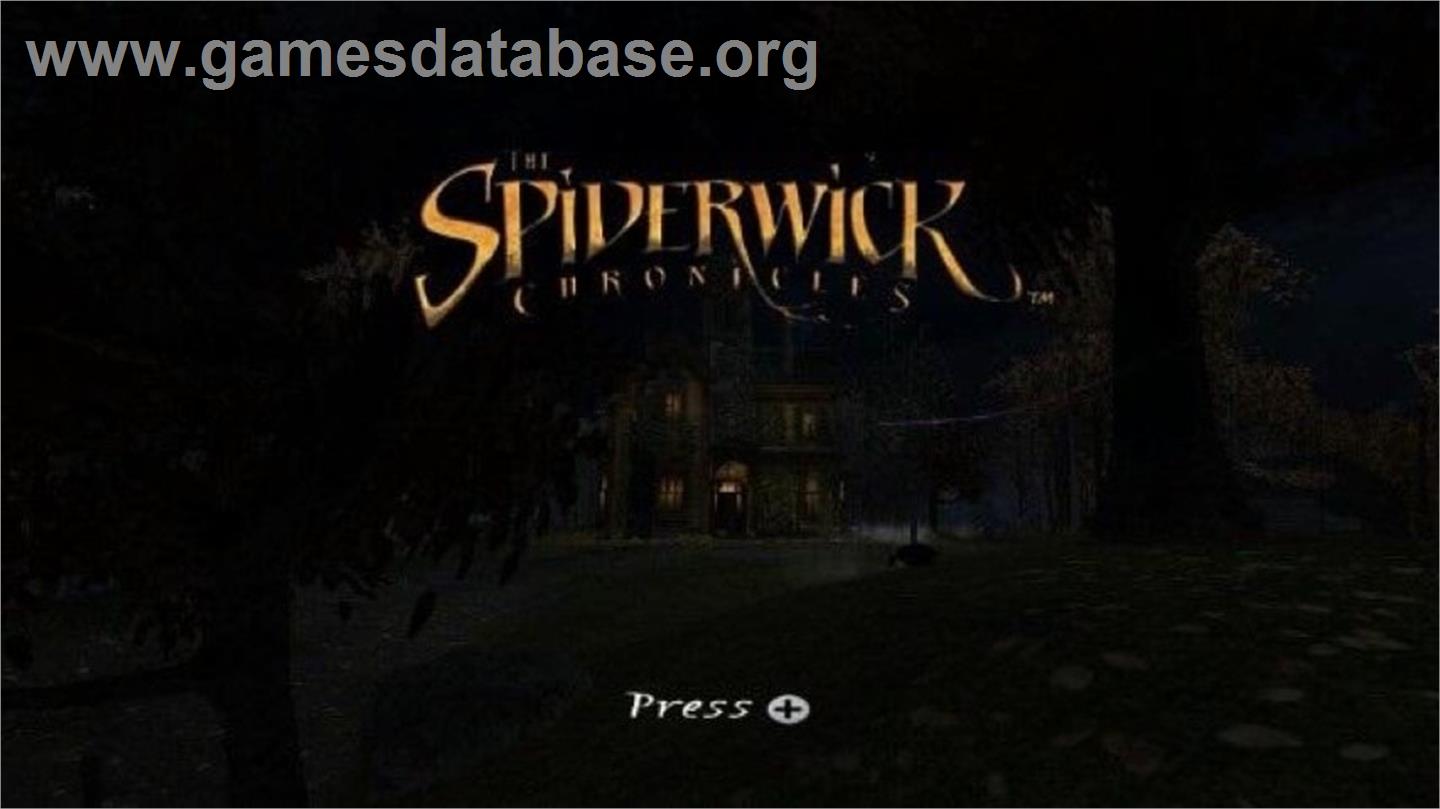 Chroniques De Spiderwick, Les - Nintendo Wii - Artwork - Title Screen