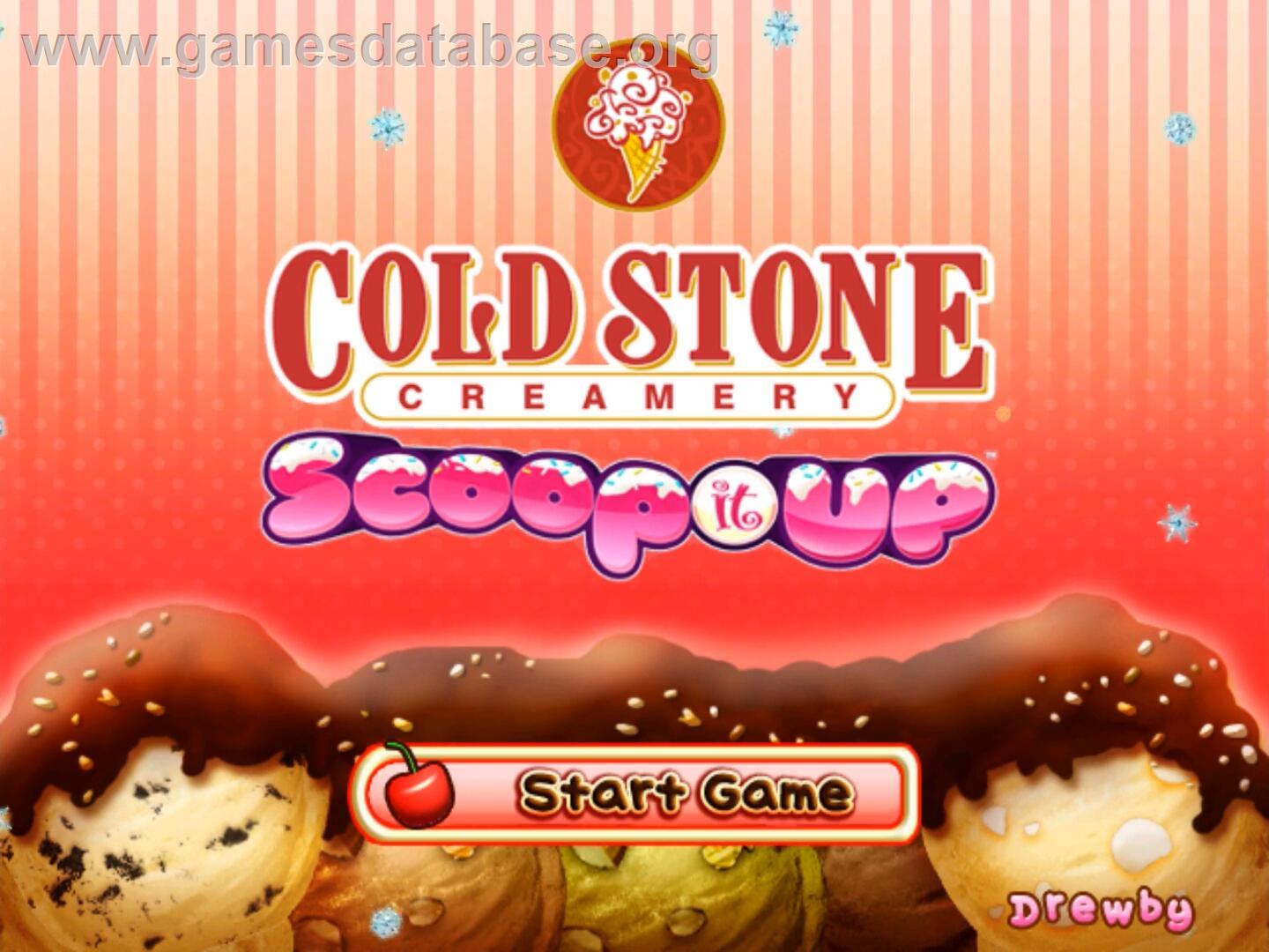 Cold Stone Creamery - Scoop It Up - Nintendo Wii - Artwork - Title Screen