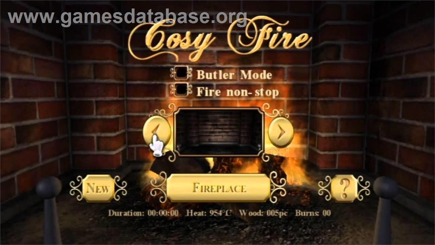 Cozy Fire - Nintendo Wii - Artwork - Title Screen