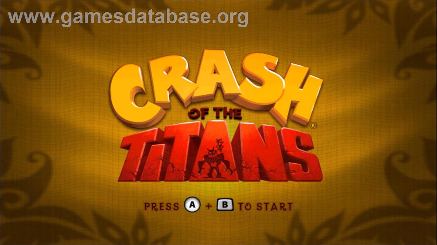 Crash Of The Titans - Nintendo Wii - Artwork - Title Screen
