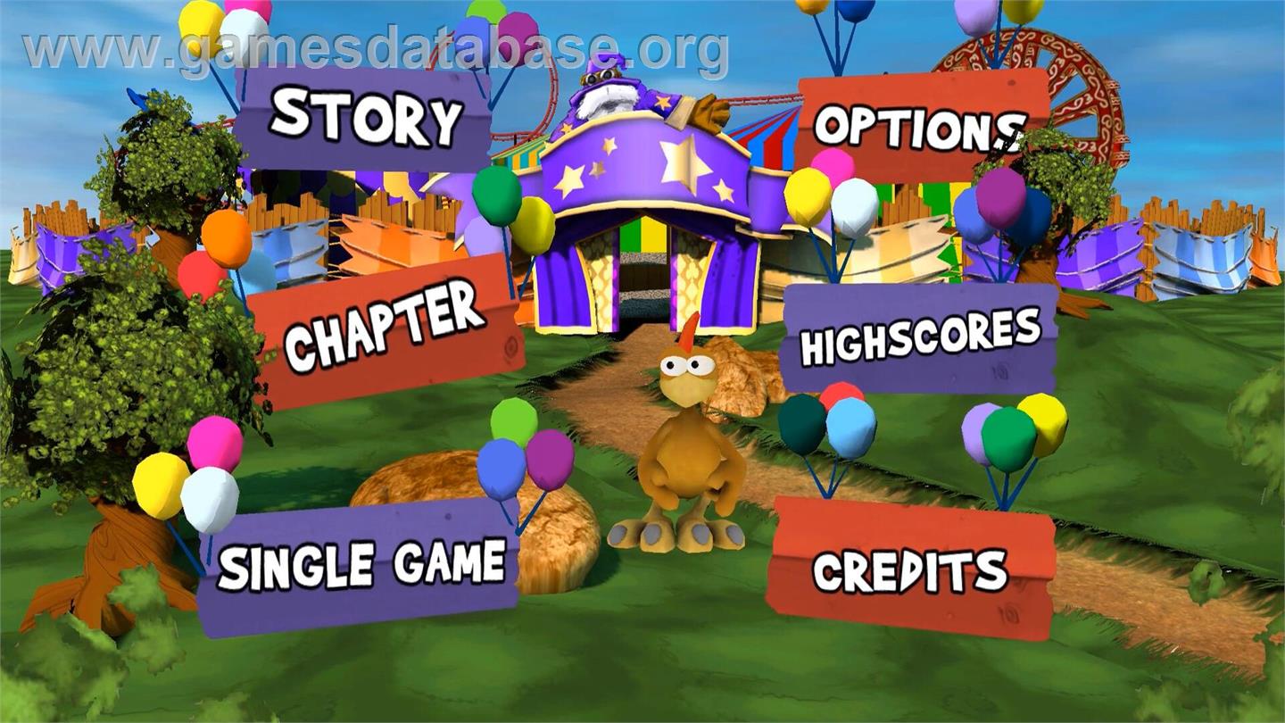 Crazy Chicken - Carnival - Nintendo Wii - Artwork - Title Screen
