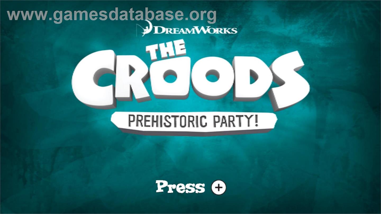 Croods - Fête Préhistorique, Les - Nintendo Wii - Artwork - Title Screen