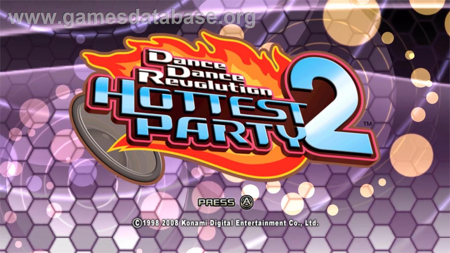 Dance Dance Revolution - Hottest Party 2 - Nintendo Wii - Artwork - Title Screen