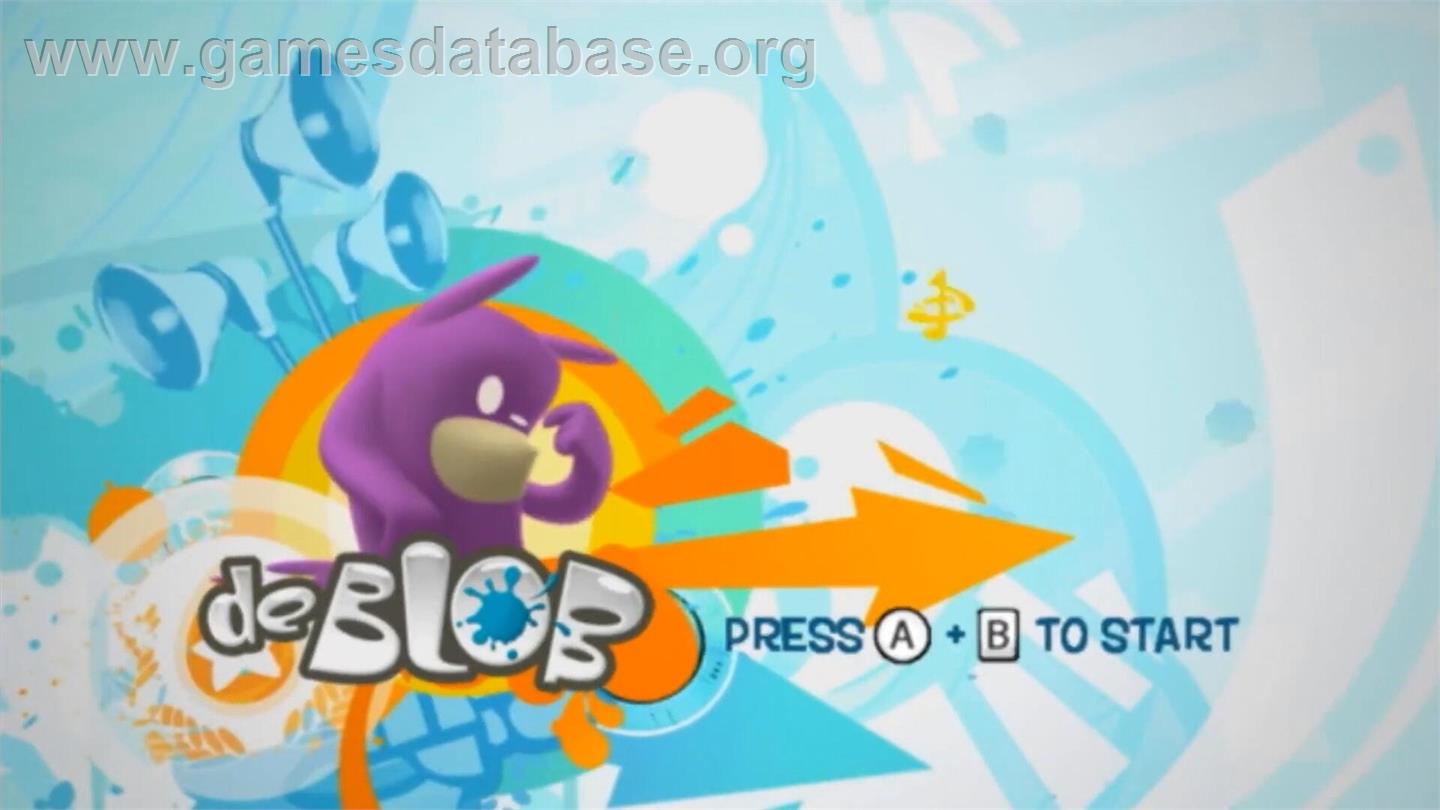De Blob - Nintendo Wii - Artwork - Title Screen