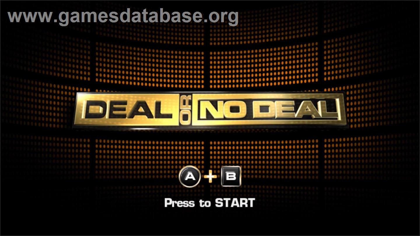 Deal Or No Deal - Nintendo Wii - Artwork - Title Screen