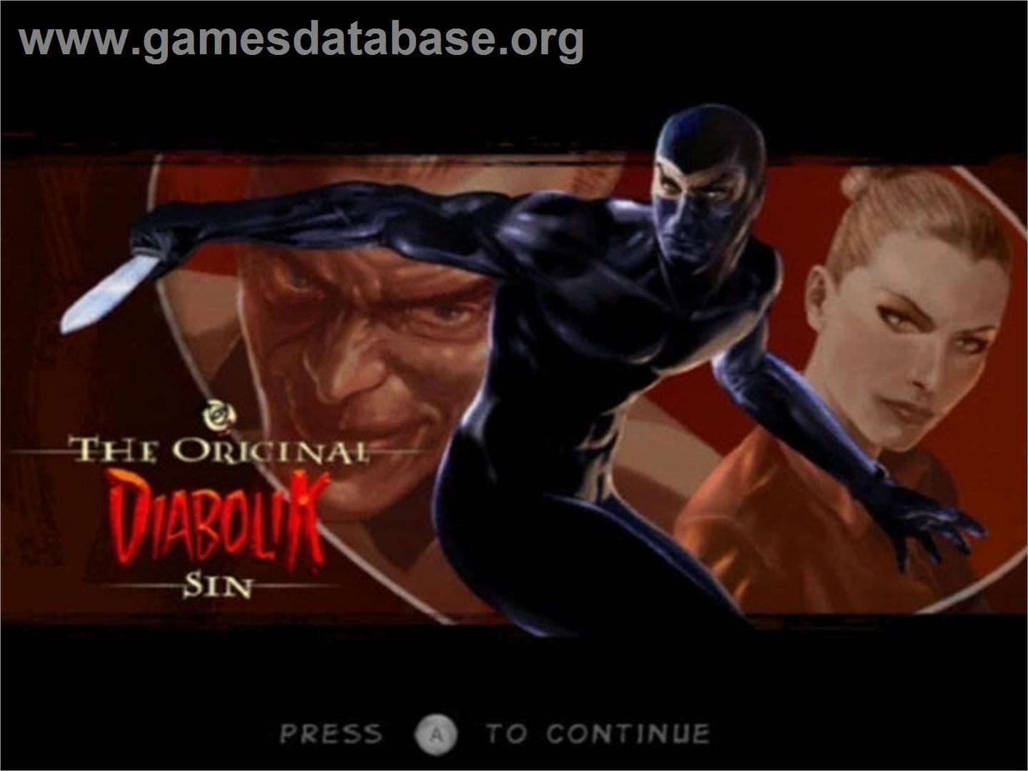 Diabolik - The Original Sin - Nintendo Wii - Artwork - Title Screen
