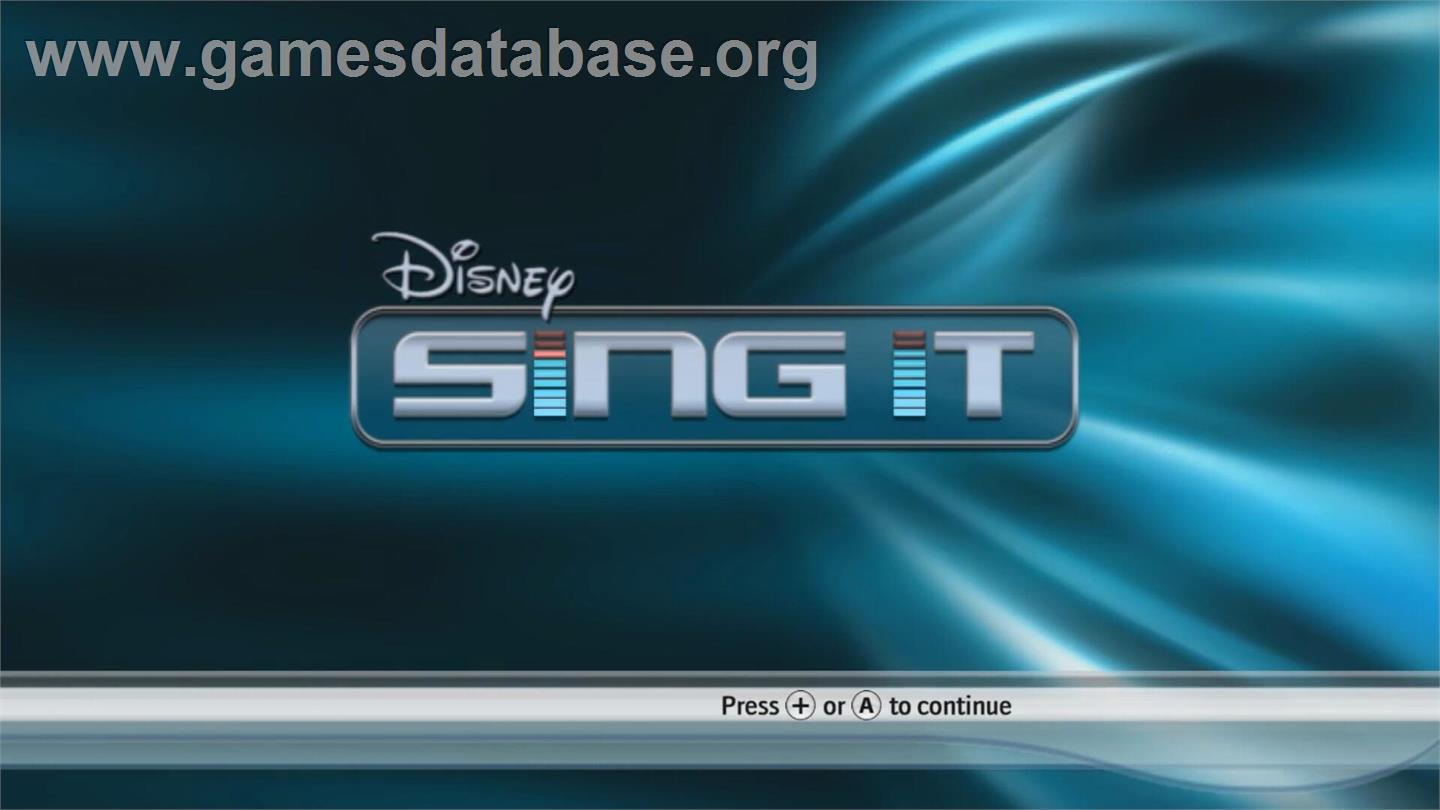 Disney Sing It - Nintendo Wii - Artwork - Title Screen