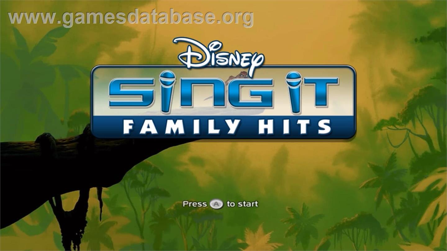 Disney Sing It - Les Plus Belles Chansons Des Films Disney - Nintendo Wii - Artwork - Title Screen