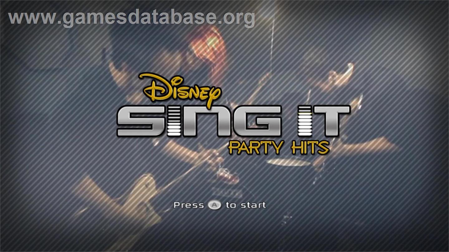 Disney Sing It - Party Hits - Nintendo Wii - Artwork - Title Screen