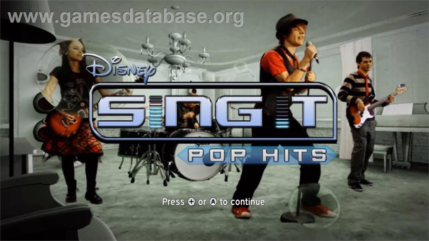 Disney Sing It - Pop Hits - Nintendo Wii - Artwork - Title Screen