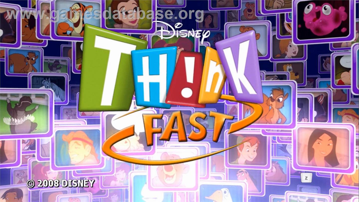 Disney Th!nk Fast - Nintendo Wii - Artwork - Title Screen